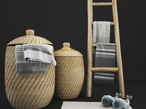 Nordic Woven Bamboo Clothes Storage Basket