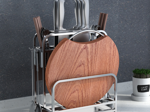 Modern kitchen knife chopping board storage rack