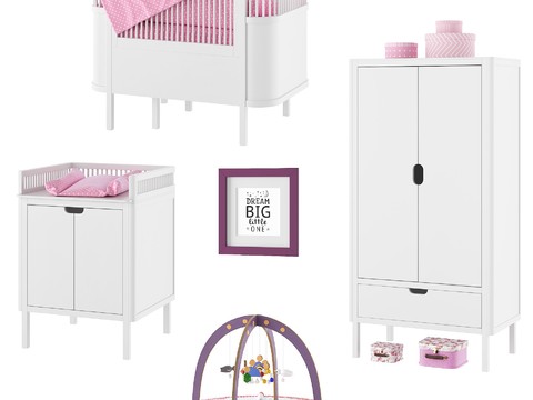 Modern kids Cabinet Baby Bed Toy