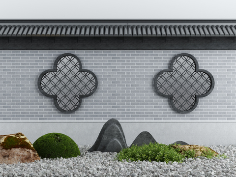 Neo-Chinese Style Garden Window Wall