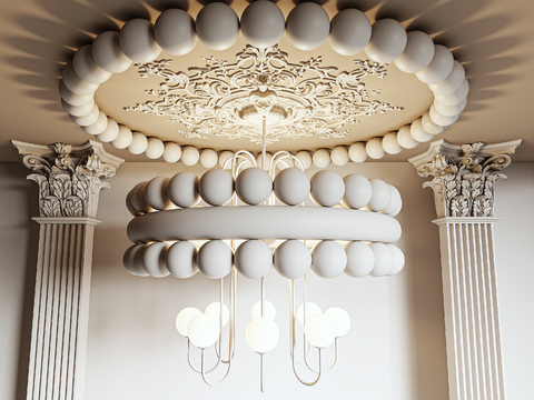 Lobby Chandelier Gypsum Chandelier