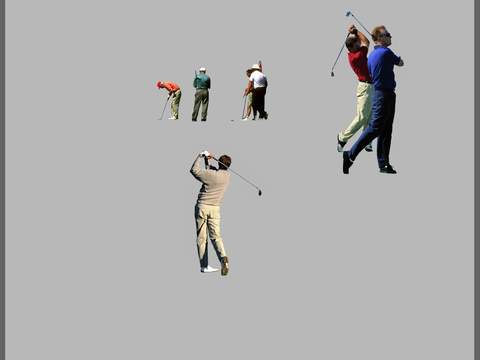 modern golf figure psd