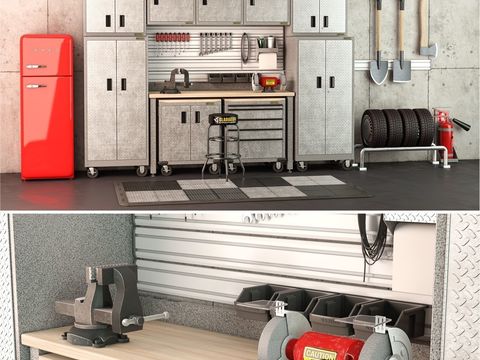 Modern car repair workbench