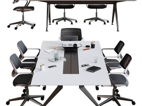 Modern small meeting table and chair