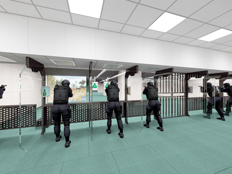 Modern Public Security Bureau Shooting range Shooting hall