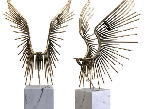 Metal Wings Sculpture