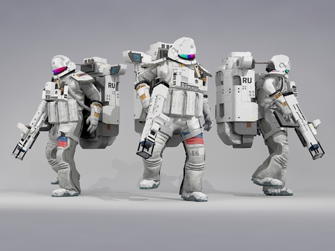 Modern astronaut outer space combat suit