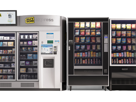 Modern snack freezer self-service vending machine