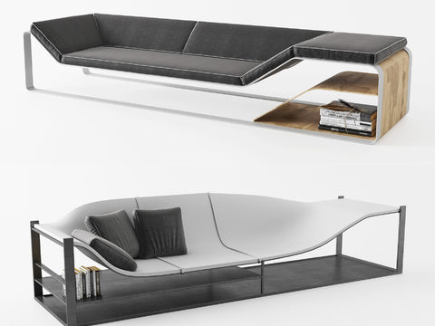 Modern shaped office sofa