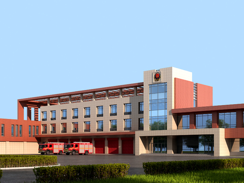 Modern Fire Station Office Building