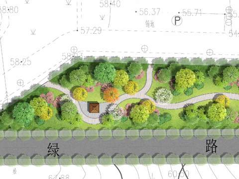 modern garden landscape plan psd