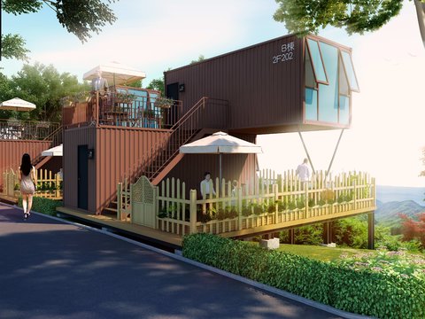 Appearance of modern container building