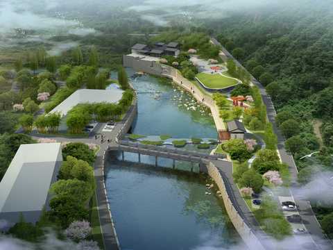 Wetland Park Aerial View PSD