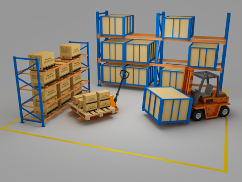 Forklift shelf carton