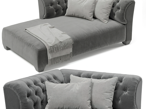 High-grade gray chaise longues beauty couch