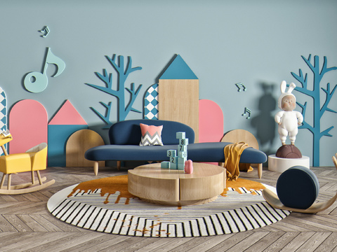 Nordic Children's Sofa Combination