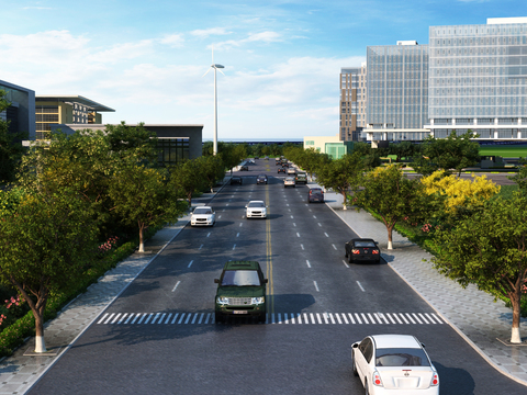 modern urban road landscape