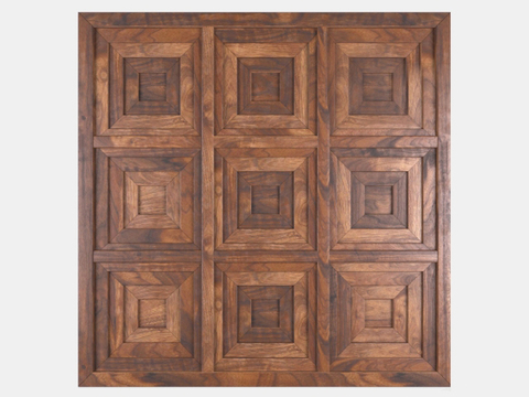 Modern creative solid wood checkered panel free