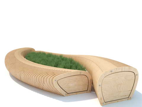 Modern Park Leisure Shaped Bench