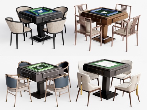 New Chinese Mahjong Table and Chair Combination