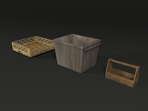 Wooden Basket Storage Box