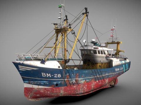 Fishing boat, old ship