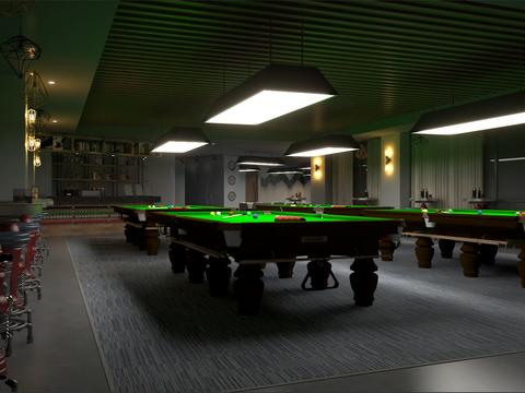 Industrial Style Billiards Hall Billiards Hall