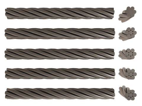 steel wire rope reinforced braided rope