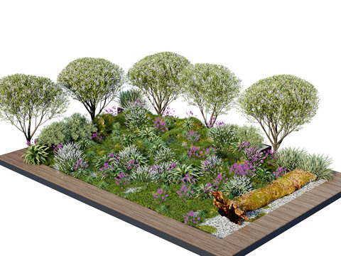 Modern flower bed flower groove model