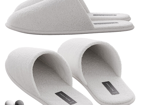 Zara slippers plush slippers