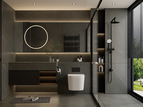 Advanced gray toilet bathroom