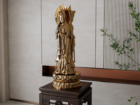 Chinese Bodhisattva Buddha Statue Guanyin Sculpture