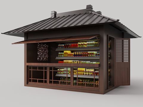 Chinese-style kiosk