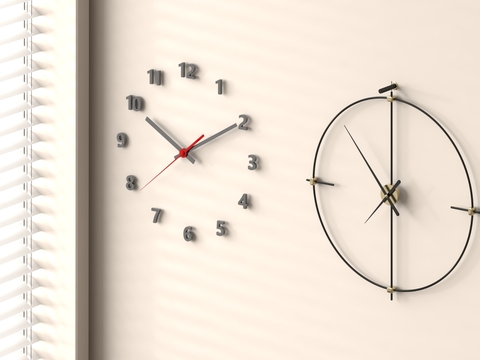 Minimalist clock clock wall clock