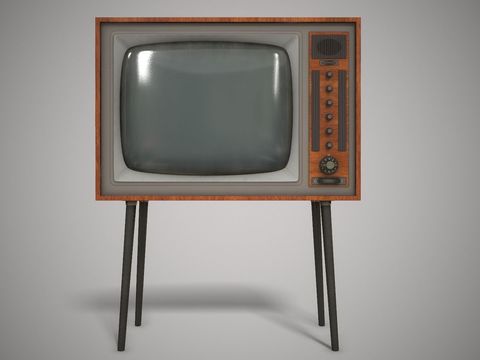 Old-fashioned TV stand TV