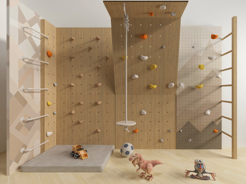 Children's climbing wall climbing frame