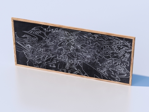 Modern blackboard chalk drawing