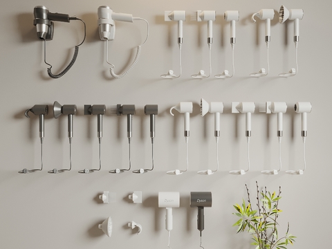 Wall-mounted hair dryer