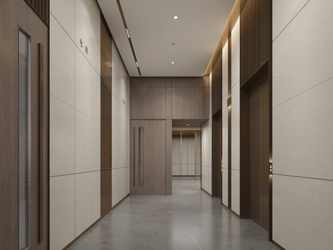 Hotel elevator hall