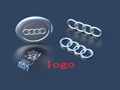 luxury car logo identification plate Audi logo