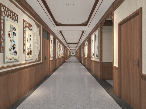 Chinese Medicine Hall Corridor