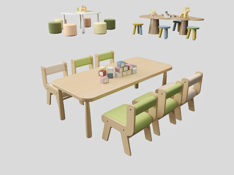 Children's Dining Table and Chair