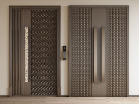 Neo-Chinese Style double door door