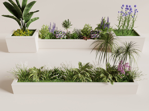 Outdoor flower box flower bed flower groove plant pile