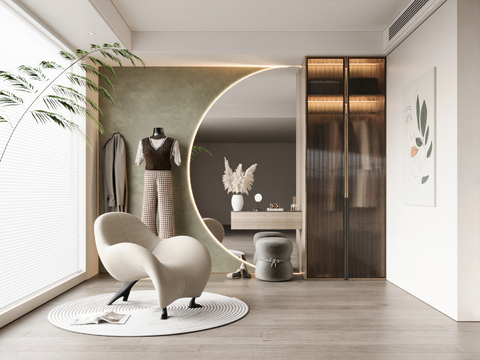 Cream cloakroom