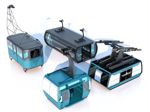 Modern sightseeing cable car