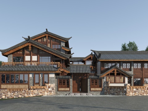 Chinese-style Ancient Homestay West Sichuan Residence