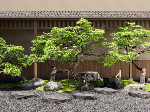 Courtyard micro landscape stone landscape landscaping
