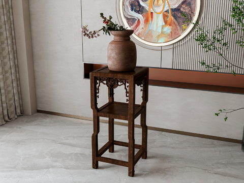 New Chinese-style corner flower stand flower