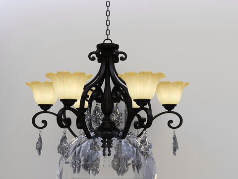 European-style wriron lamp crystal chandelier free